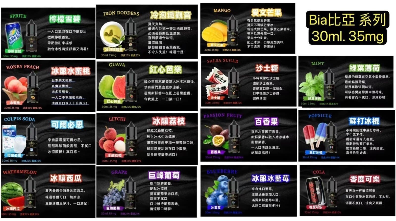 BIA小煙油 比亞煙油系列 0mg~50mg 買五送一 2 BIA小煙油 比亞煙油系列 0mg~50mg 買五送一:圖片 2