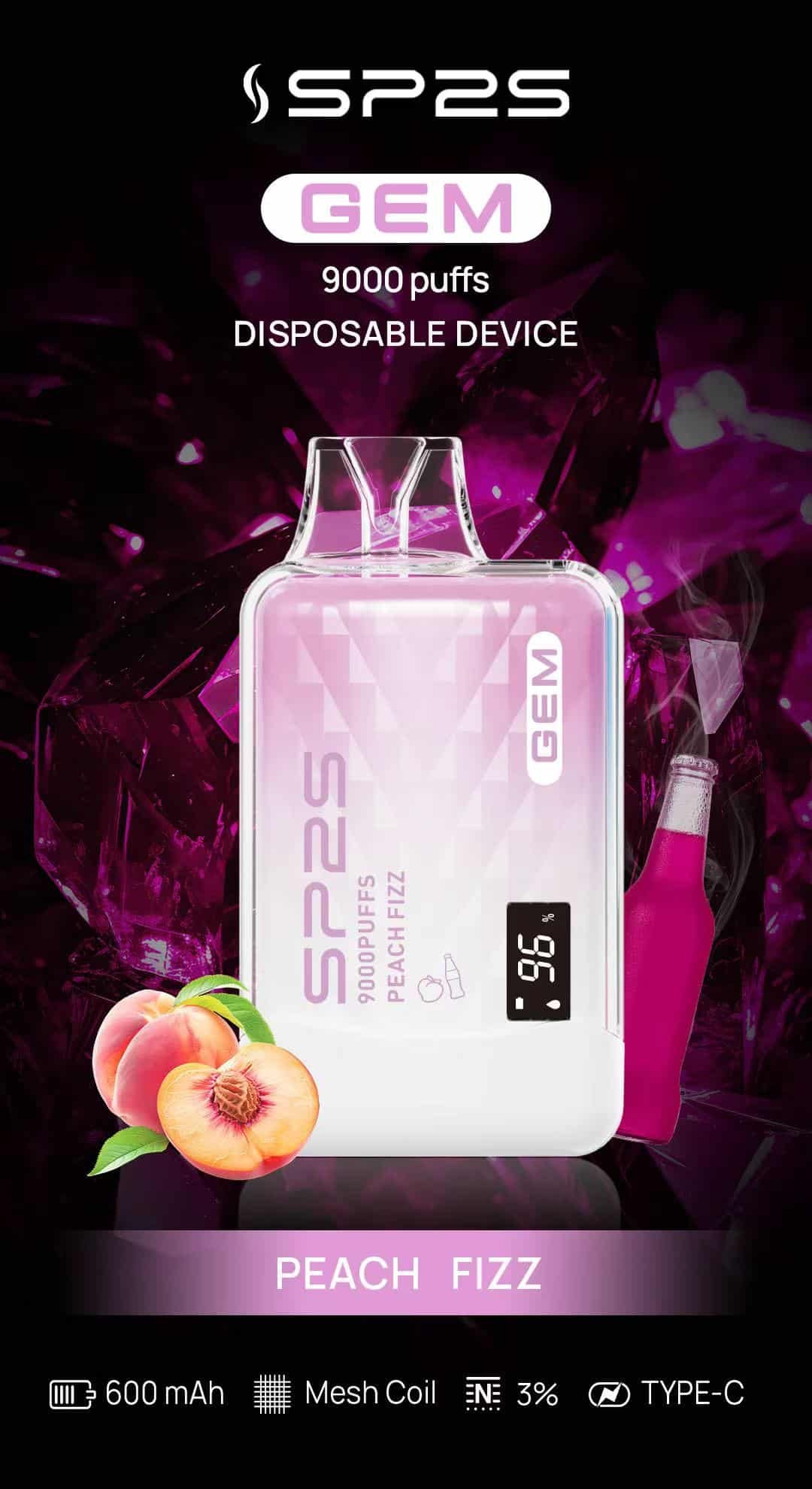 SP2S GEM 9000 PUFFS 拋棄式電子煙 一次性霧化桿 8 SP2S GEM 9000 PUFFS 拋棄式電子煙 一次性霧化桿:圖片 8