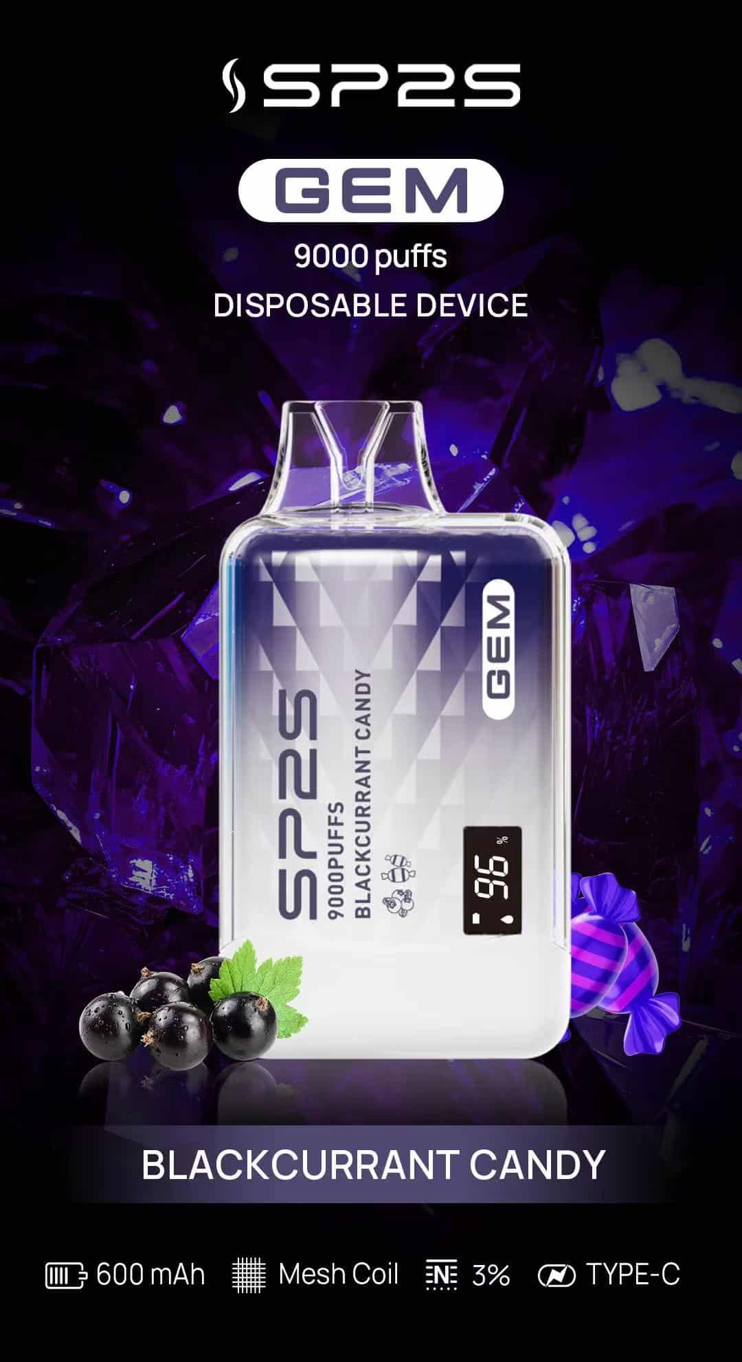 SP2S GEM 9000 PUFFS 拋棄式電子煙 一次性霧化桿 7 SP2S GEM 9000 PUFFS 拋棄式電子煙 一次性霧化桿:圖片 7