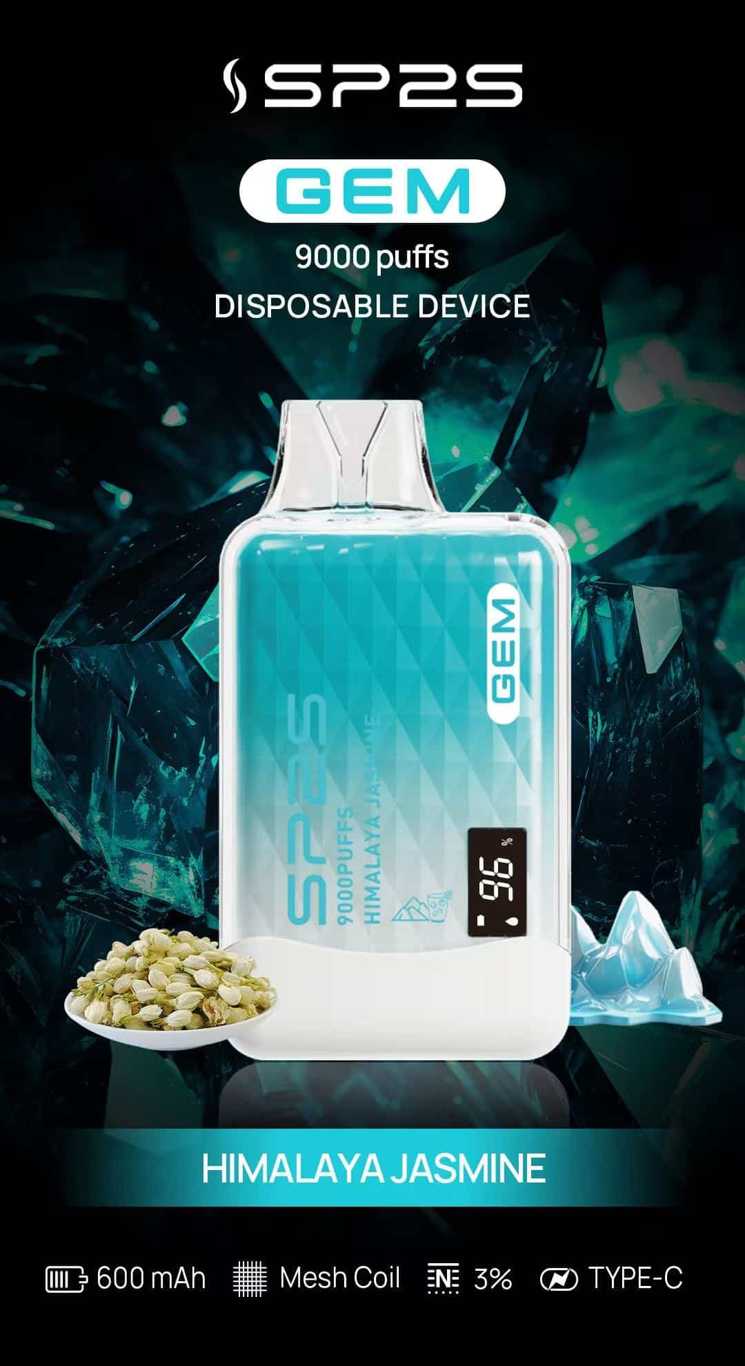 SP2S GEM 9000 PUFFS 拋棄式電子煙 一次性霧化桿 3 SP2S GEM 9000 PUFFS 拋棄式電子煙 一次性霧化桿:圖片 3