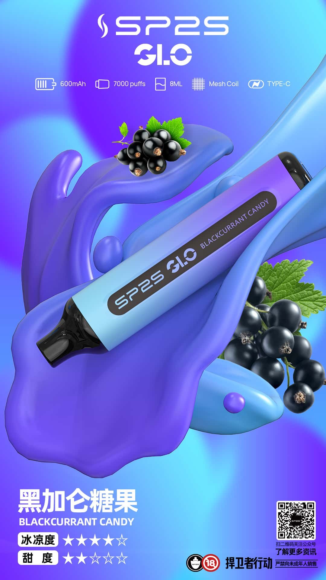 SP2S 7000 PUFFS 抛棄式電子煙 思博睿煙桿 新品上市 13 sp2s7000口葡萄口味